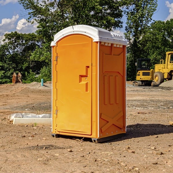 how often are the porta potties cleaned and serviced during a rental period in Trooper